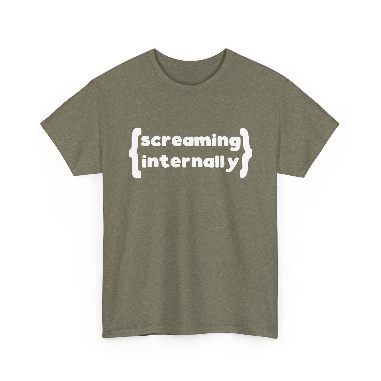 Screaming Internally Graphic T Shirt Funny Jokes Gift Unisex Heavy Cotton Tee