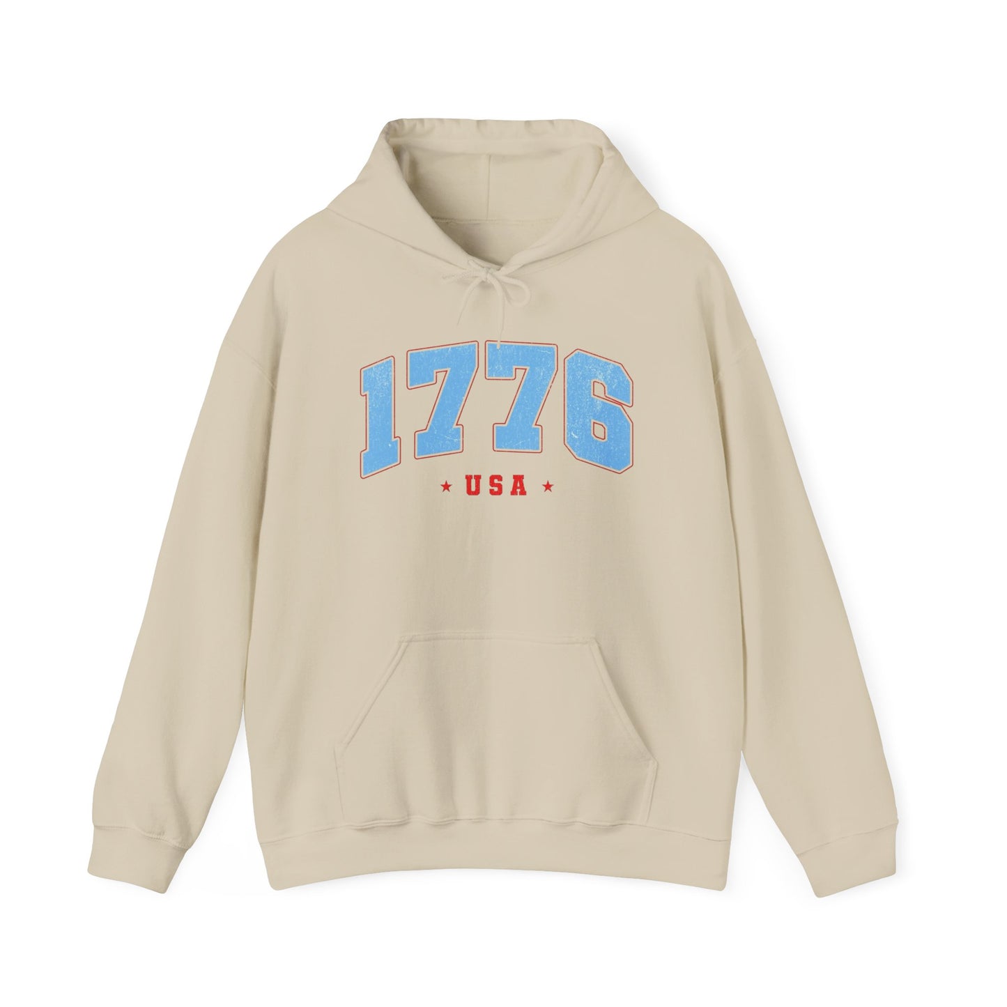 1776 USA Retro America Graphic Hoodie Men's Heavy Blend™ Hooded Sweatshirt