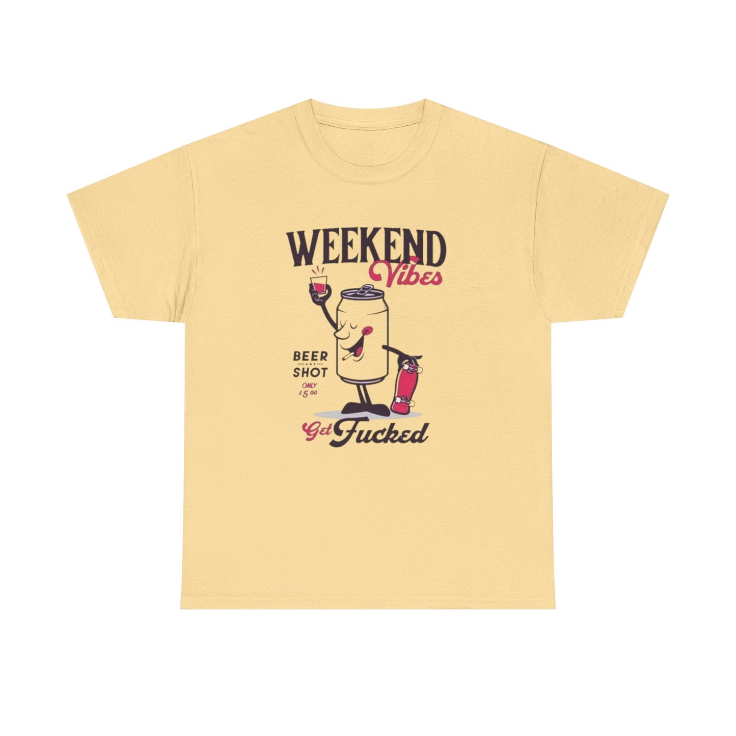 Weekend Vibes Graphic T Shirt ADULT NEW