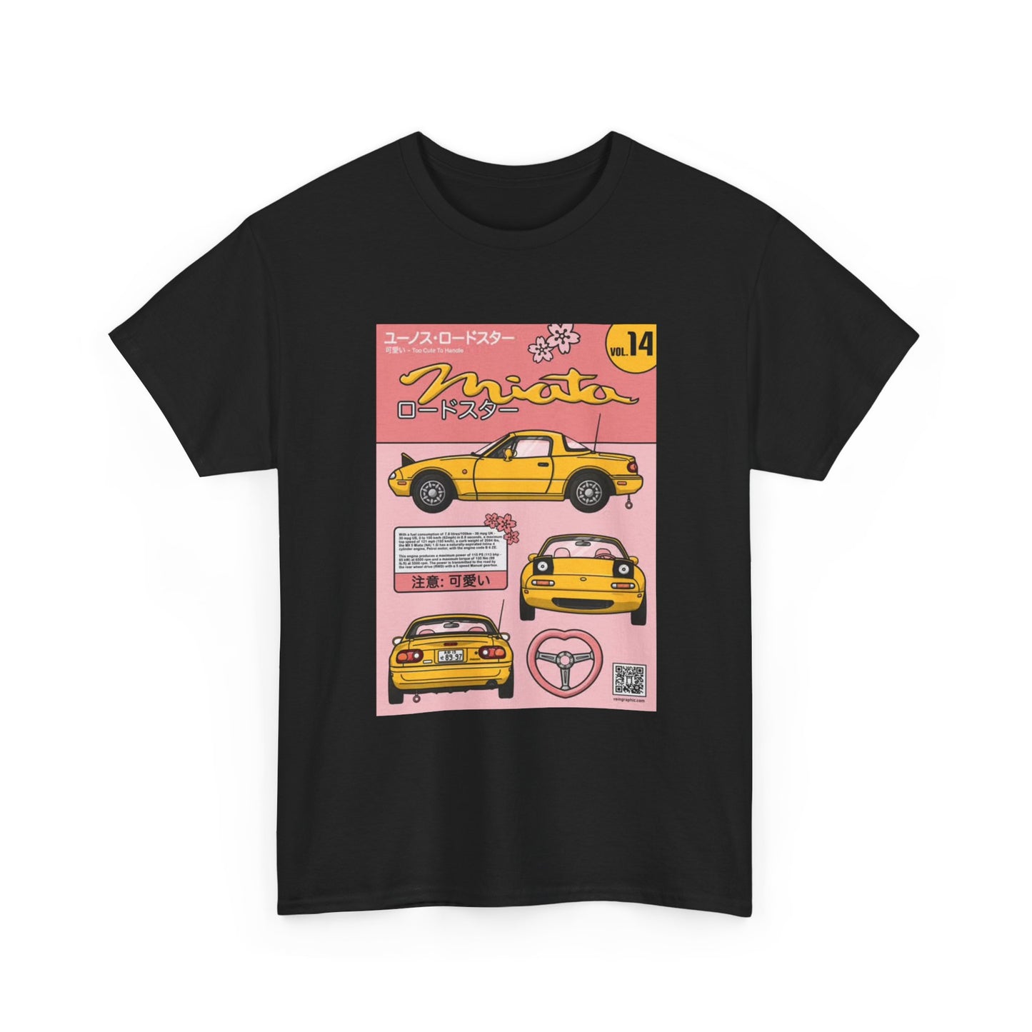 Mazda Miata Tshirt JDM Graphic Anime Cute Unisex Heavy Cotton Tee