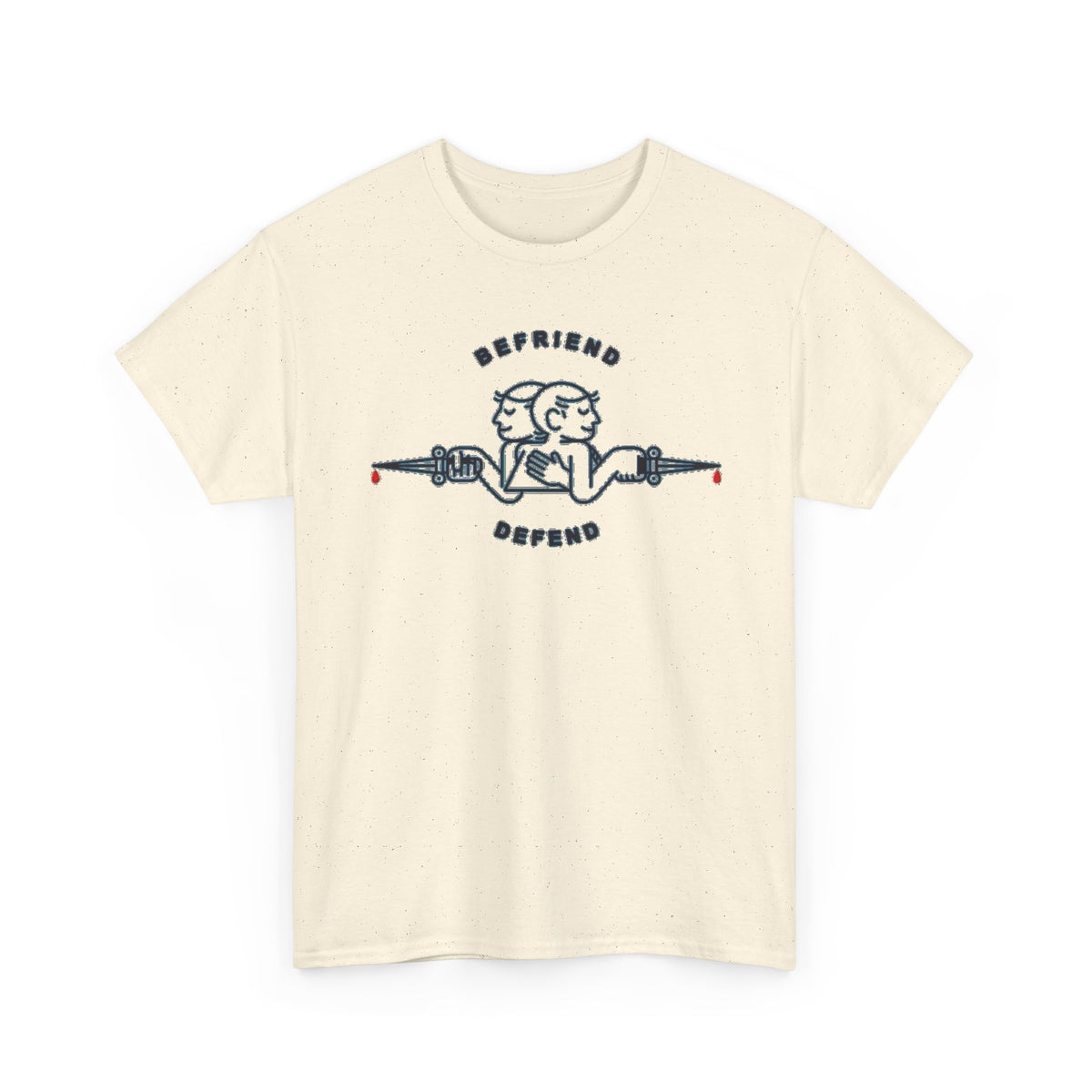 Befriend Defend Retro Graphic T-Shirt Men's Tee