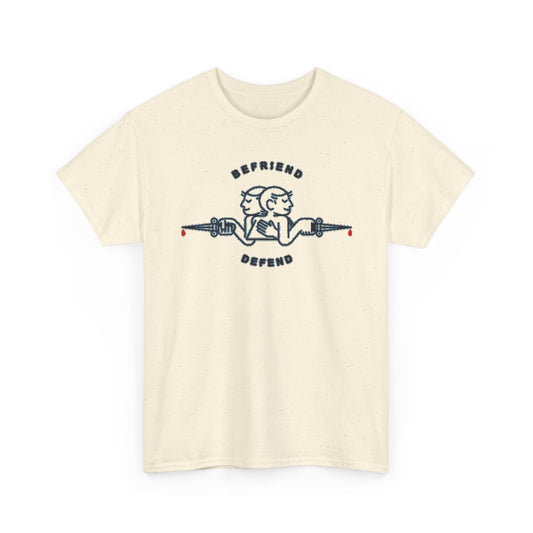 Befriend Defend Retro Graphic T-Shirt Men's Tee