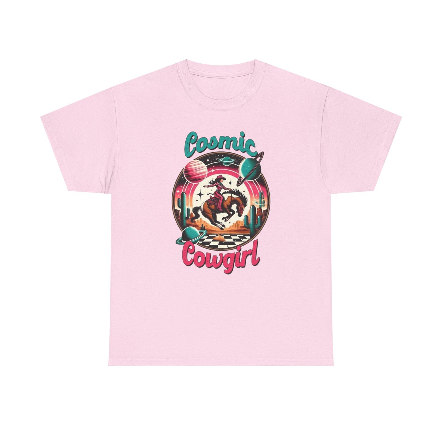 Cosmic Cowgirl Graphic T Shirt Unisex Heavy Cotton Tee