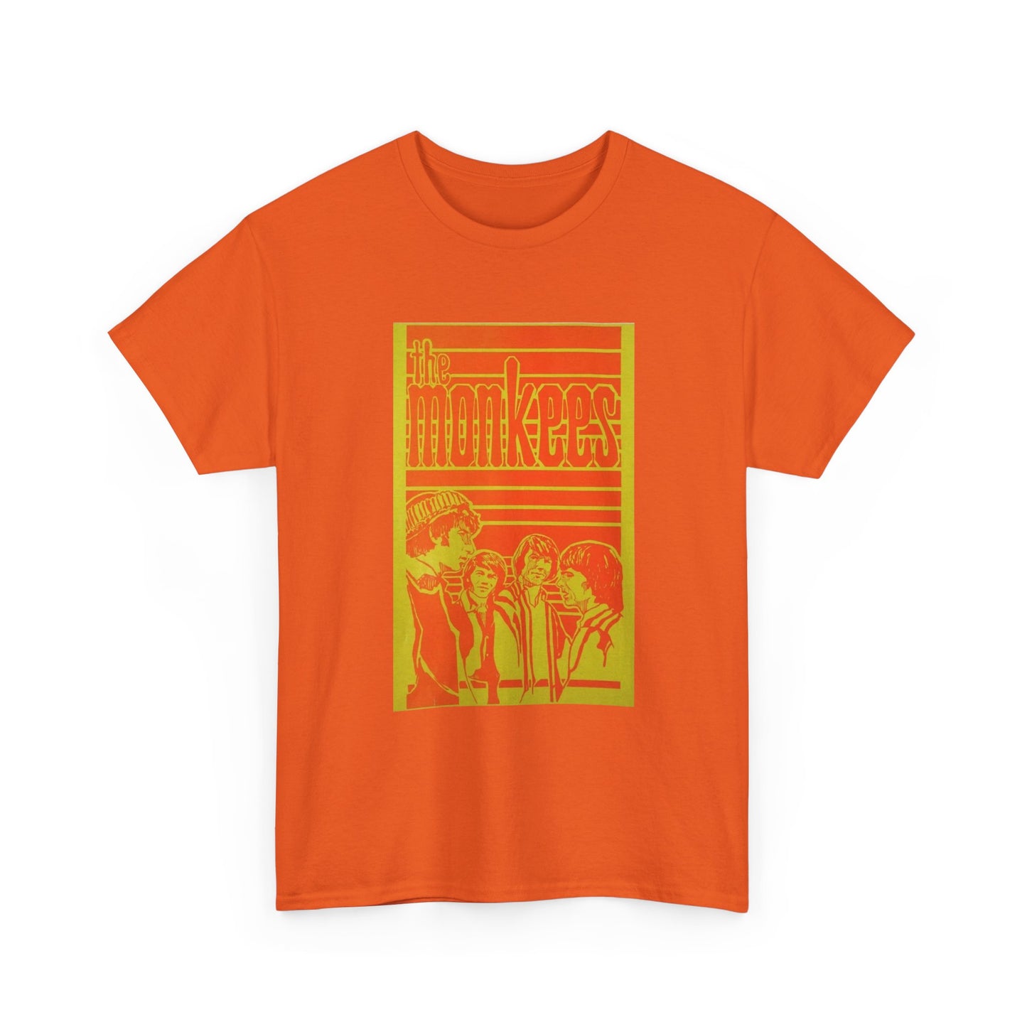 The Monkees Tshirt Vintage Poster Rock 70s Retro Graphic Unisex Heavy Cotton Tee