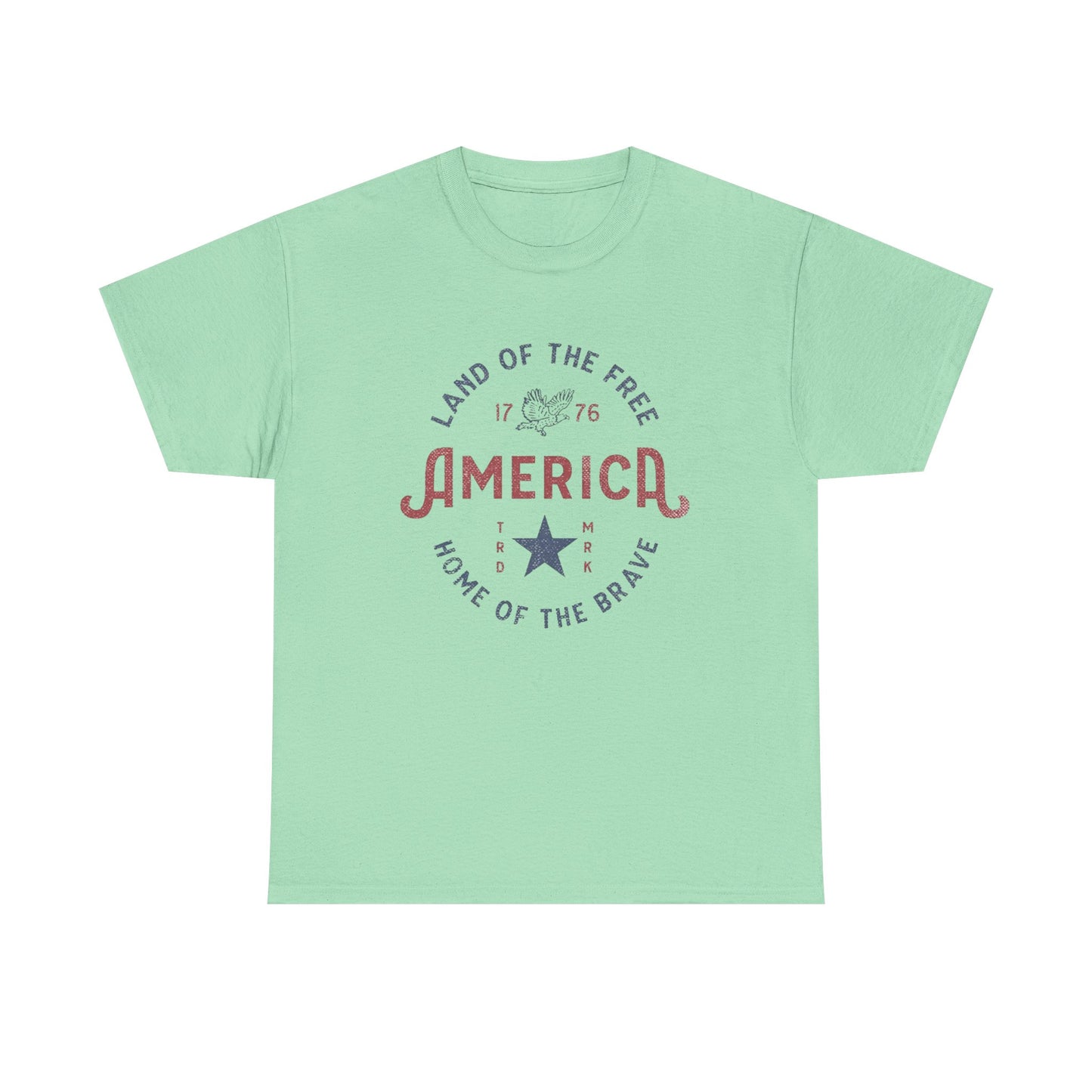 America Land Of The Free Graphic T Shirt Adult New Tee