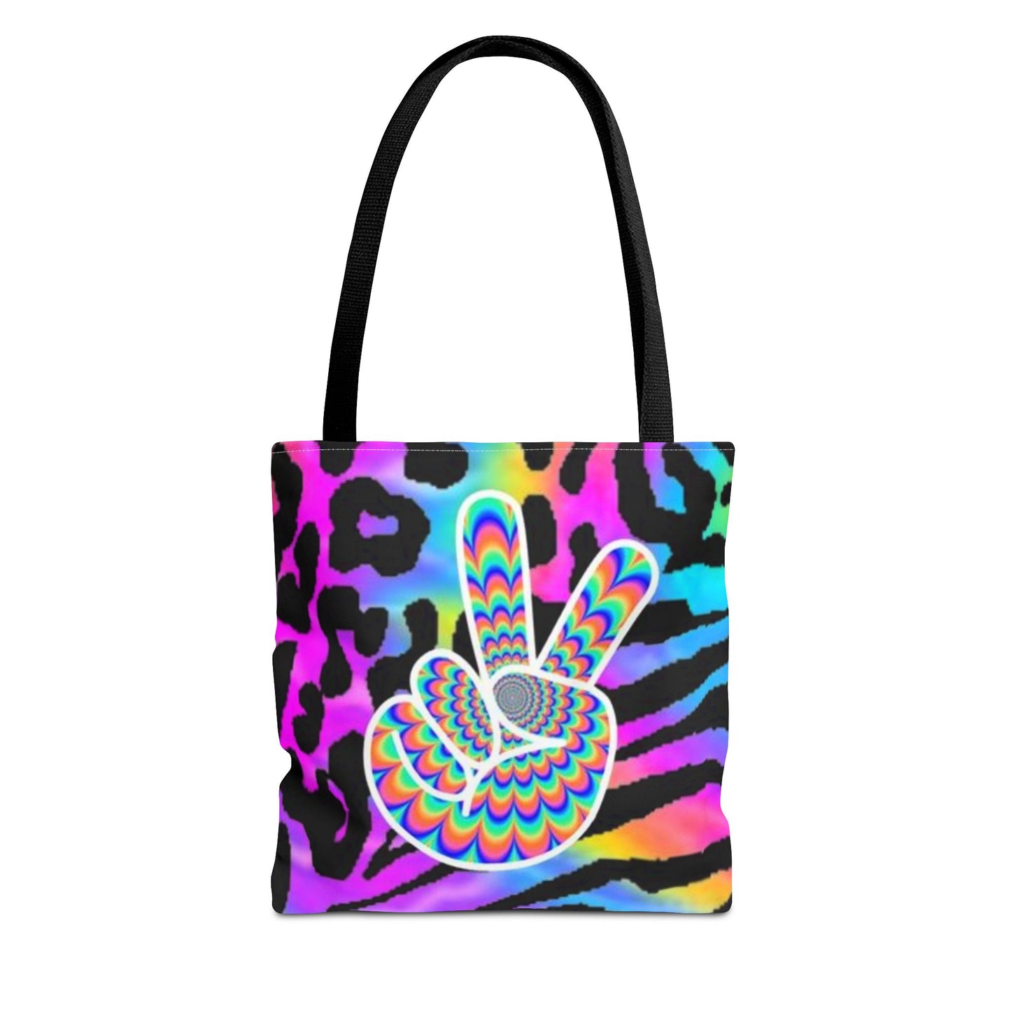Peace Sign NEON All Over Print BRAND NEW Purse, Pocketbook,Travel Tote Bag