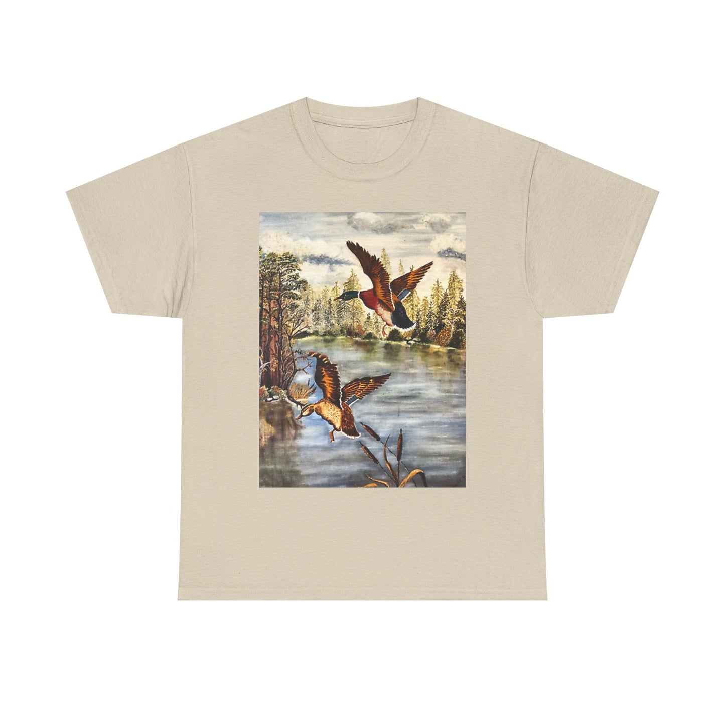 Ducks hunting vintage tractor country Texas bass pro Unisex Heavy Cotton Tee
