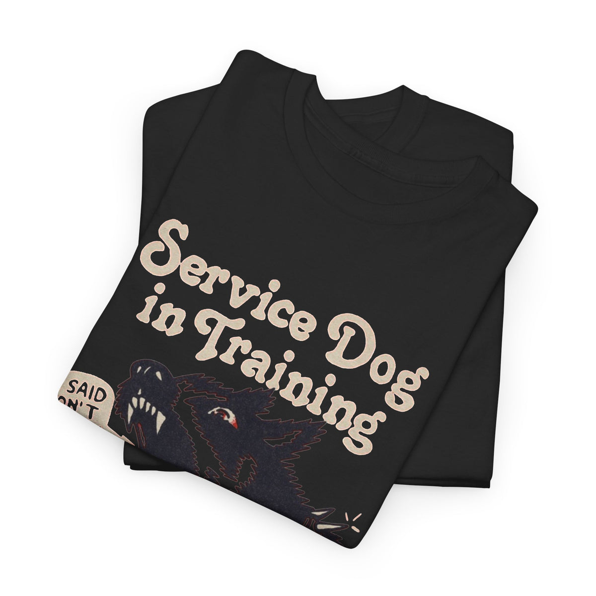 Service Dog In Training Graphic T Shirt Men's Heavy Cotton Tee