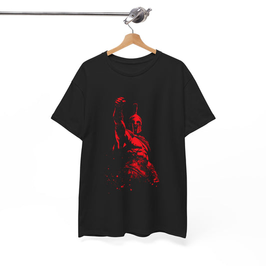 Spartan Warrior Battle Cry Graphic T Shirt Unisex Heavy Cotton Tee