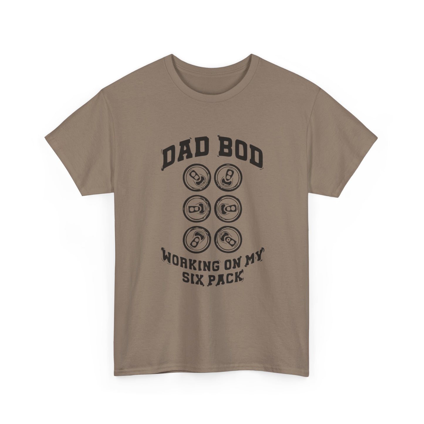 Dad Bod Working On My Six Pack Beers Graphic T Shirt Unisex Heavy Cotton Tee