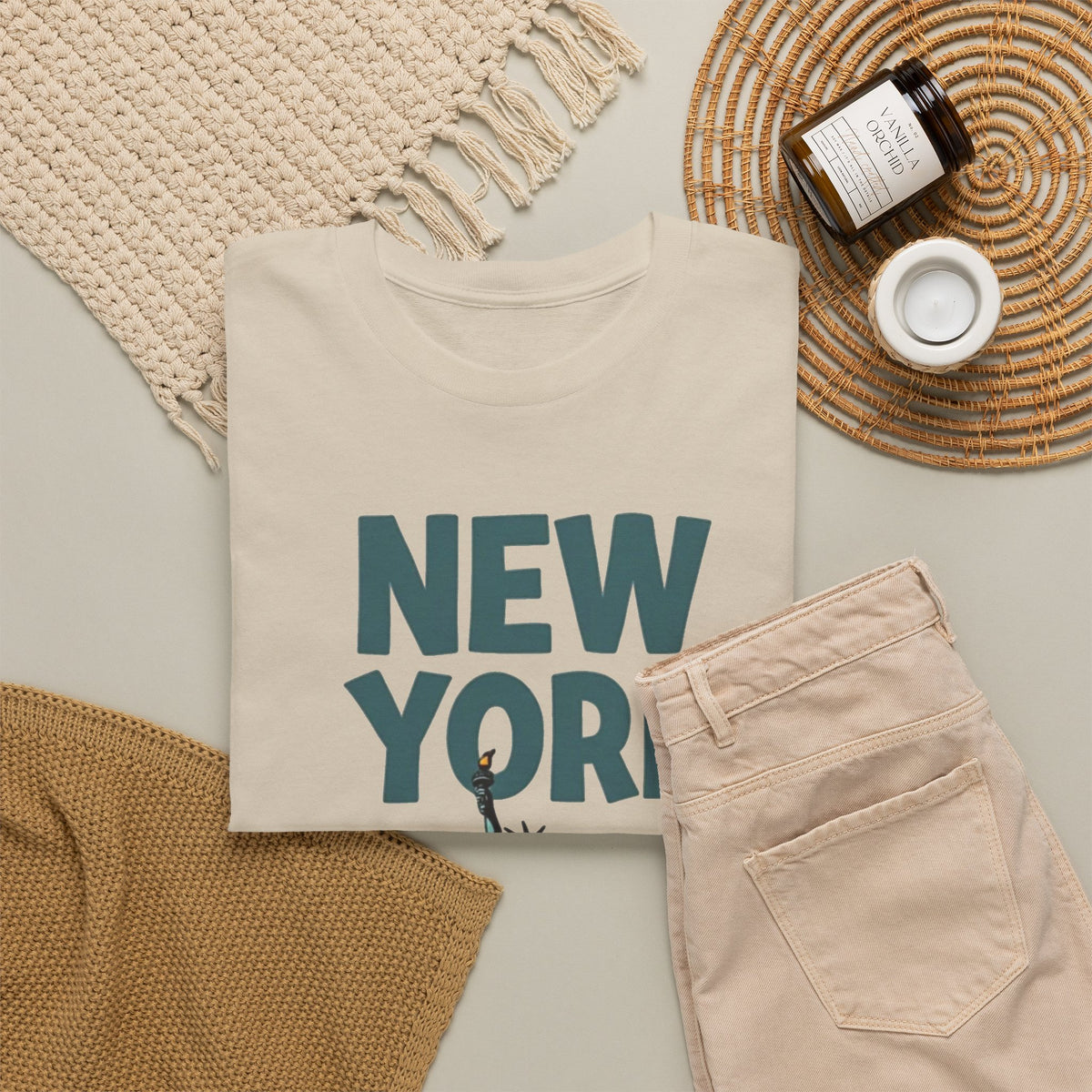 New York City Pizza Graphic T Shirt Men's Retro Heavy Cotton Tee
