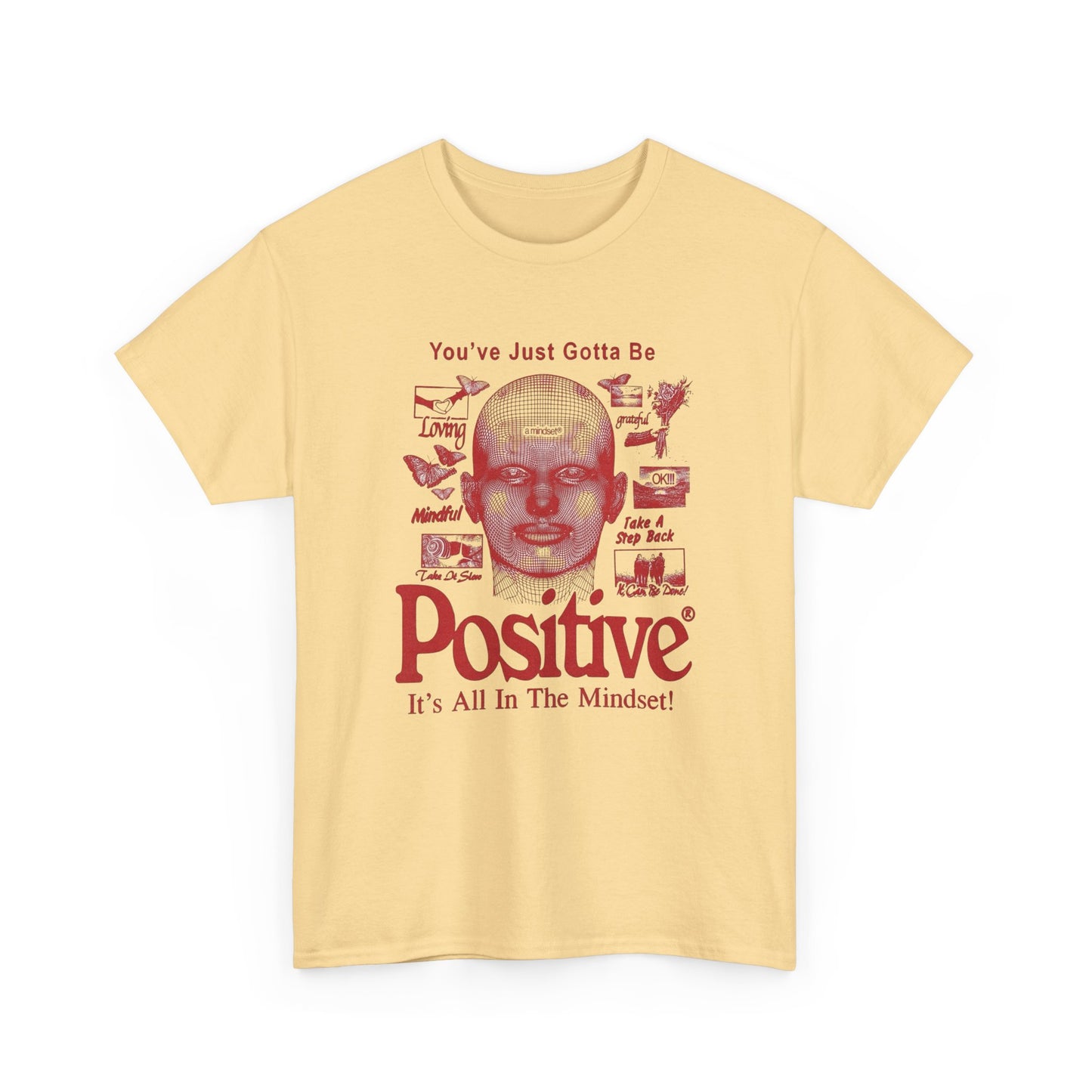 Positive Mindset Graphic T Shirt NEW Adult Unisex Heavy Cotton Tee