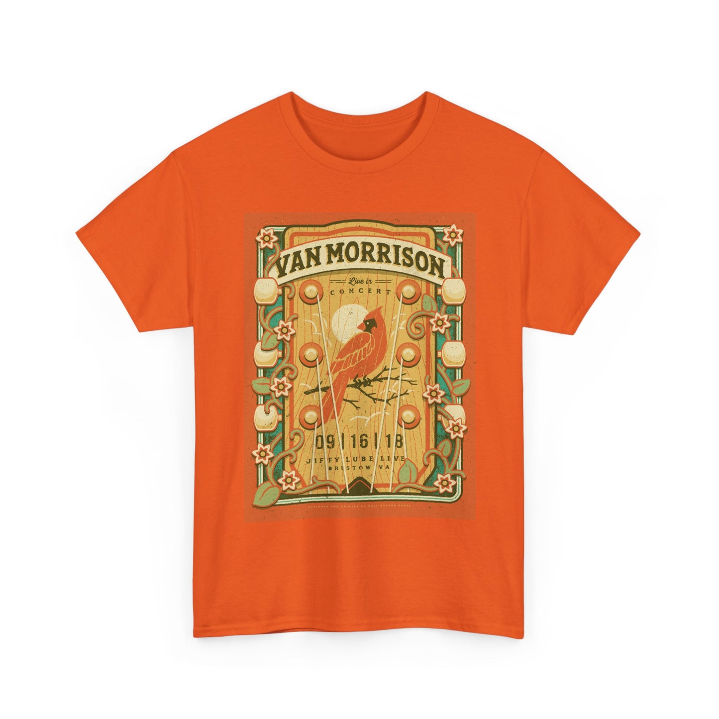 Van Morrison Tshirt Vintage rock classic Retro Poster merch Unisex Heavy Cotton