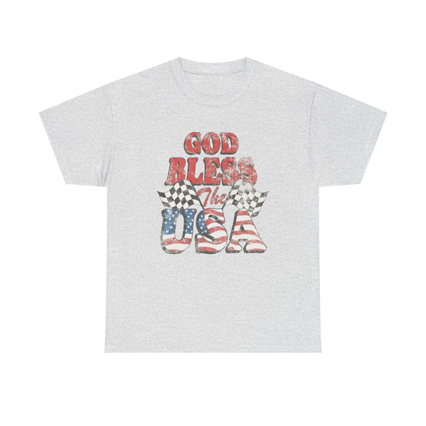 God Bless The USA Graphic T Shirt NEW Unisex Heavy Cotton Tee