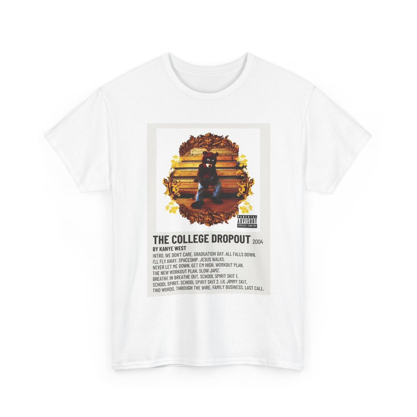 Kanye College Dropout Graphic T Shirt Retro Album Unisex Heavy Cotton Tee