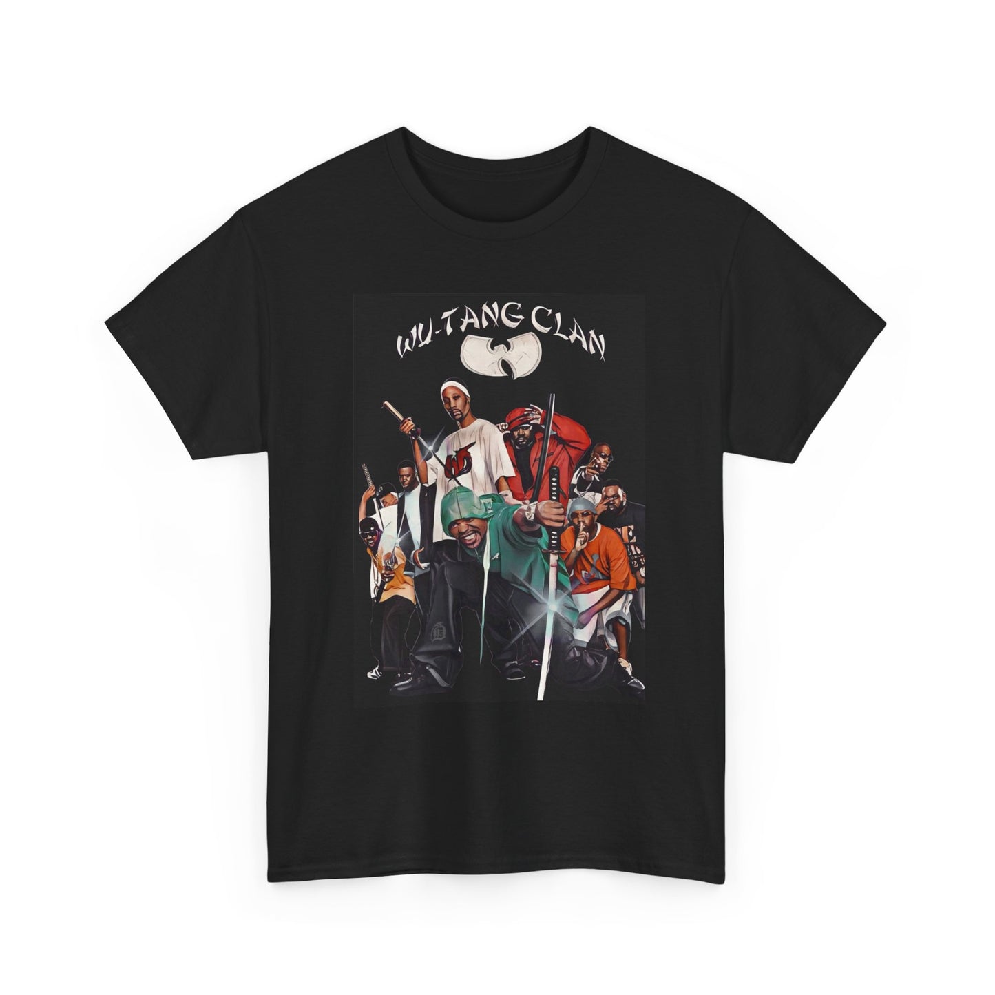 Anime Cartoon Wu Tang Clan Graphic T Shirt Retro Unisex Heavy Cotton Tee