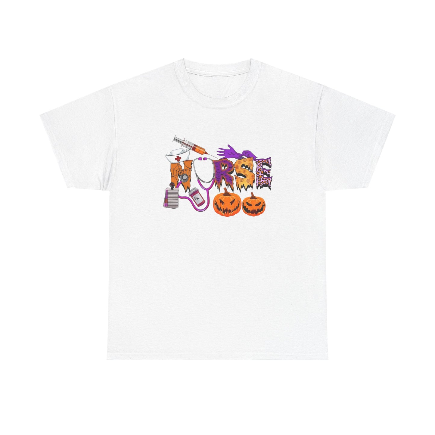 Halloween Nurse Graphic T Shirt NEW Unisex Heavy Cotton Tee