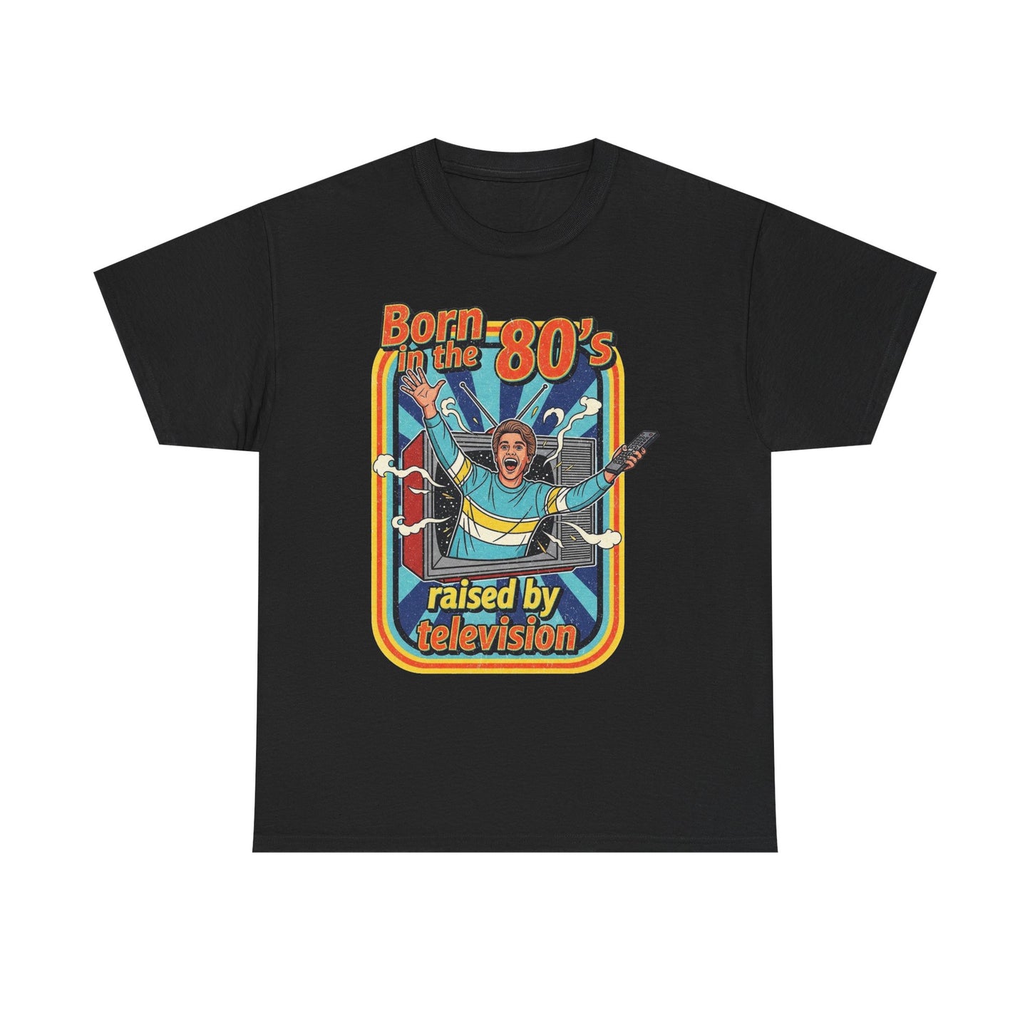 Born In The 80's Funny Jokes Humor Retro Graphic T Shirt Men's Heavy Cotton Tee