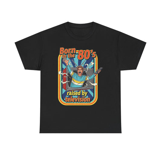 Born In The 80's Funny Jokes Humor Retro Graphic T Shirt Men's Heavy Cotton Tee