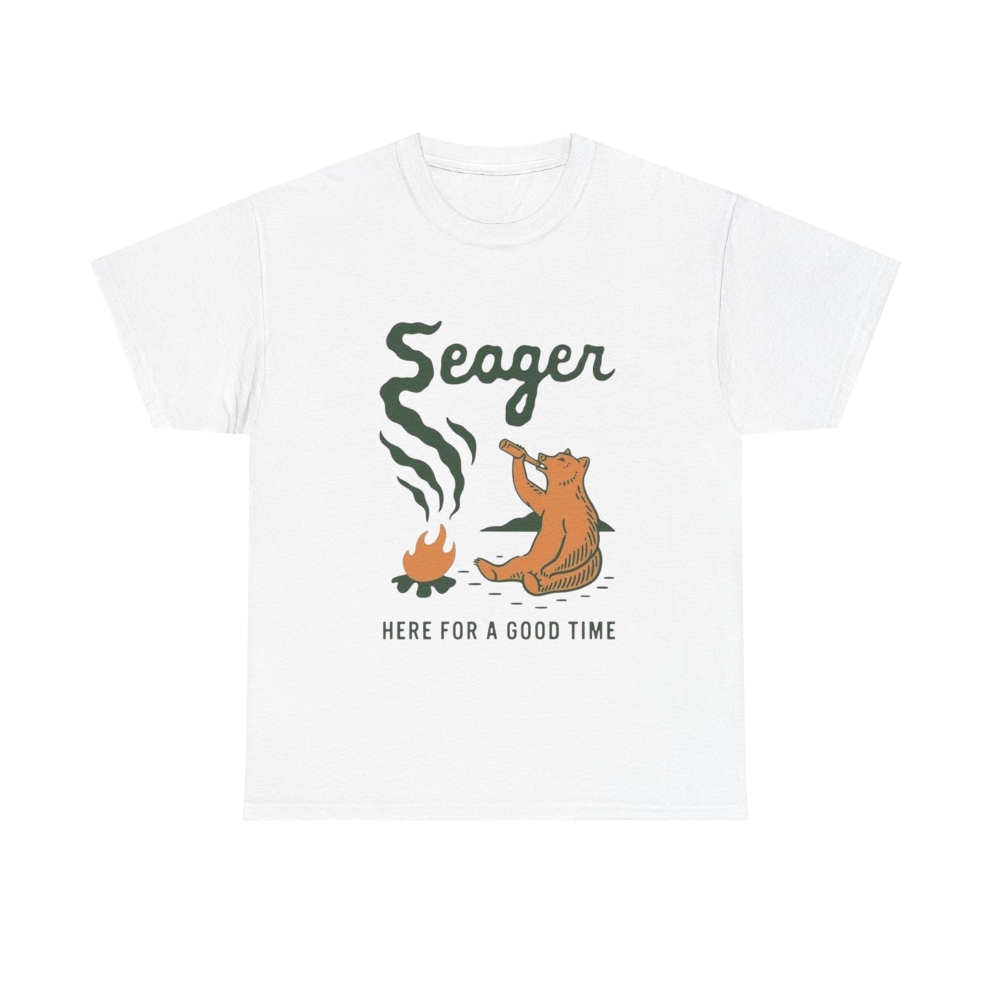 Seager Here For A Good Time Graphic T Shirt Unisex Heavy Cotton Tee