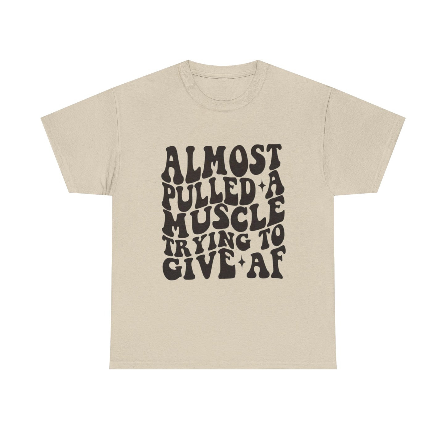 Almost Pulled A Muscle Funny Graphic T Shirt Unisex Heavy Cotton Tee