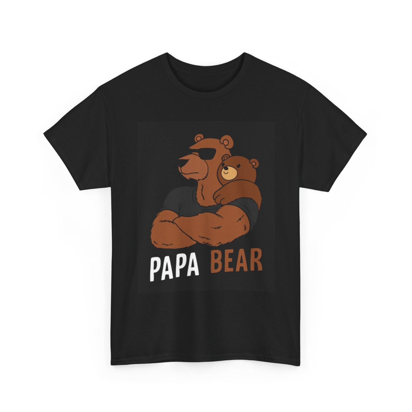 Papa bear T Shirt Funny Bear Graphic Dad Jokes Unisex Heavy Cotton Tee