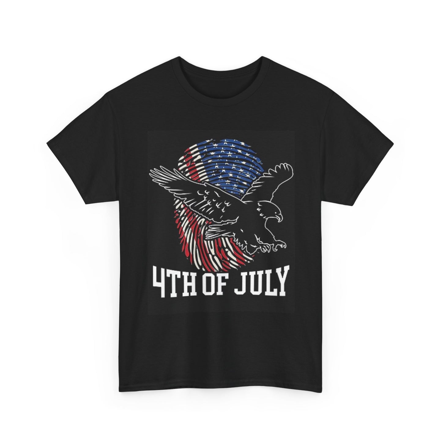 4th Of July Graphic T Shirt American Bald Eagle Unisex Heavy Cotton Tee