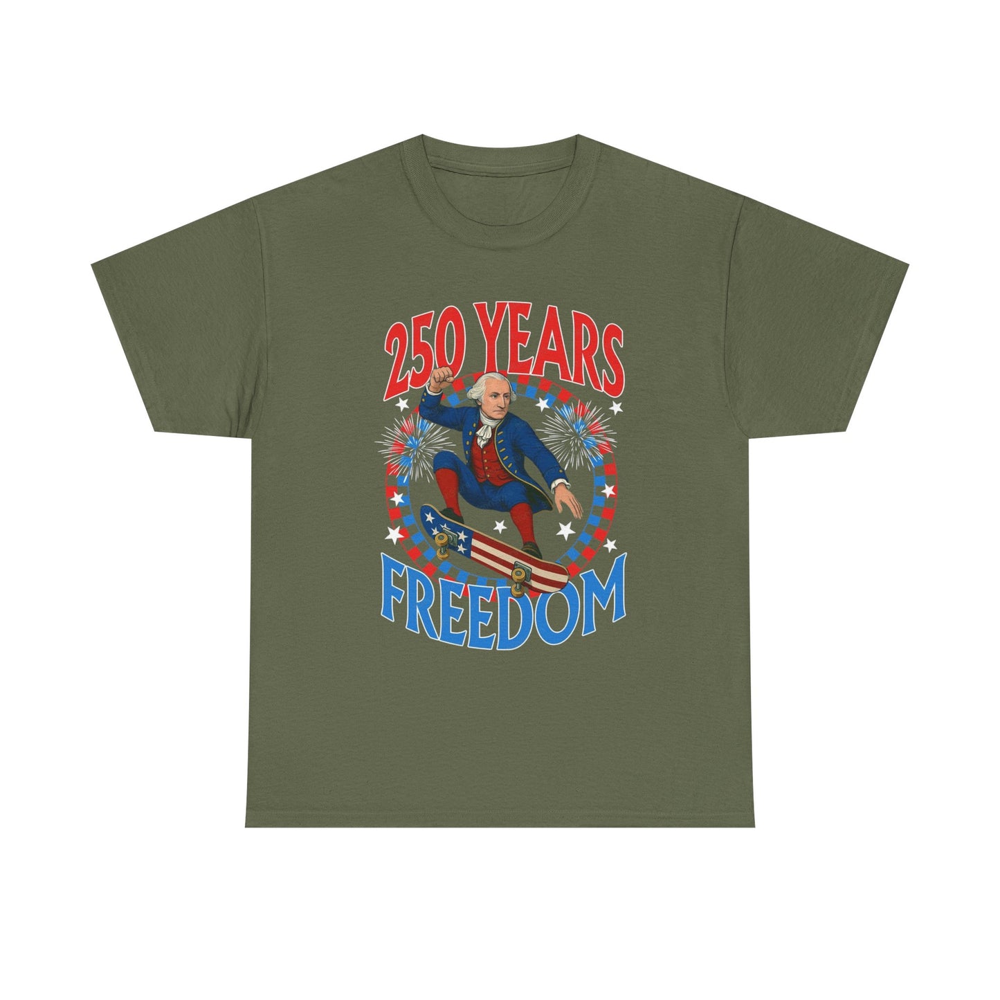 July 4th American Flag 250 Years Graphic T Shirt Unisex Cotton Tee NEW