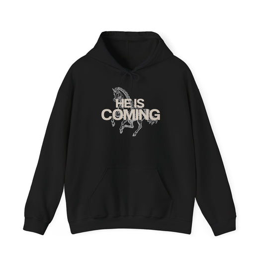 He Is Coming Jesus Graphic Hoodie Unisex Heavy Blend™ Hooded Sweatshirt