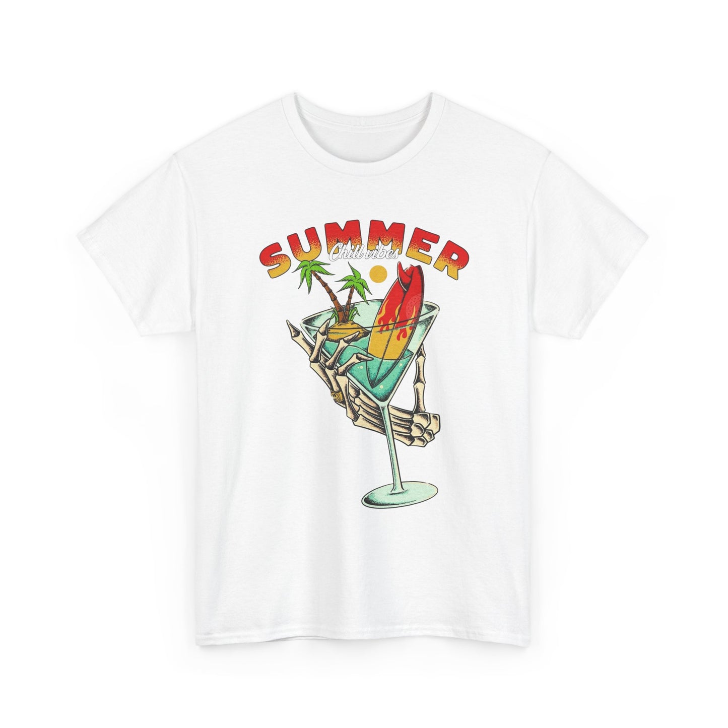 Summer Chill Vibes T Shirt Graphic Unisex Heavy Cotton Tee NEW GIFT