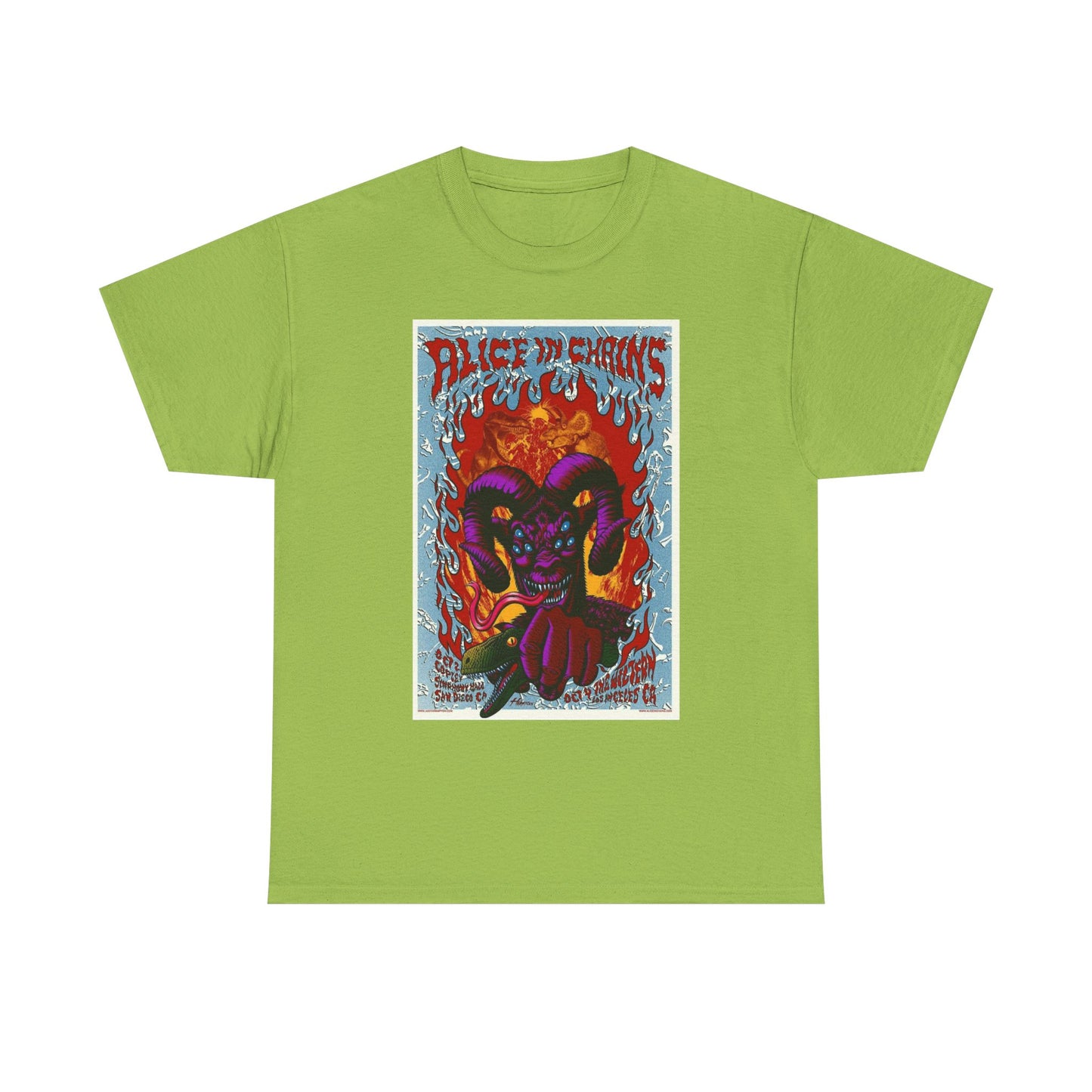 Alice In Chains Rock Band T Shirt Merch Poster Unisex Heavy Cotton Tee