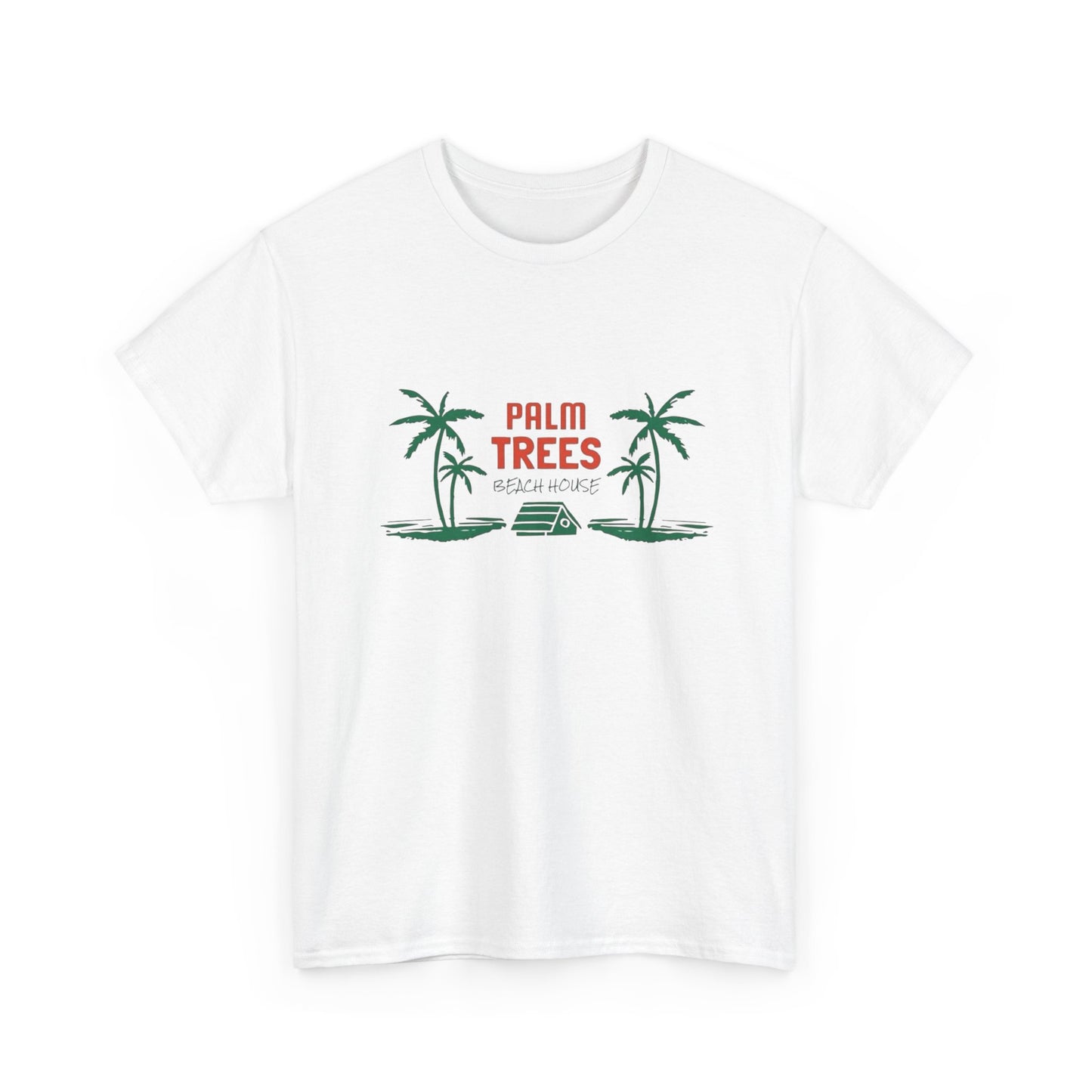 Palm Trees Beach House Graphic T Shirt NEW Unisex Heavy Cotton Tee
