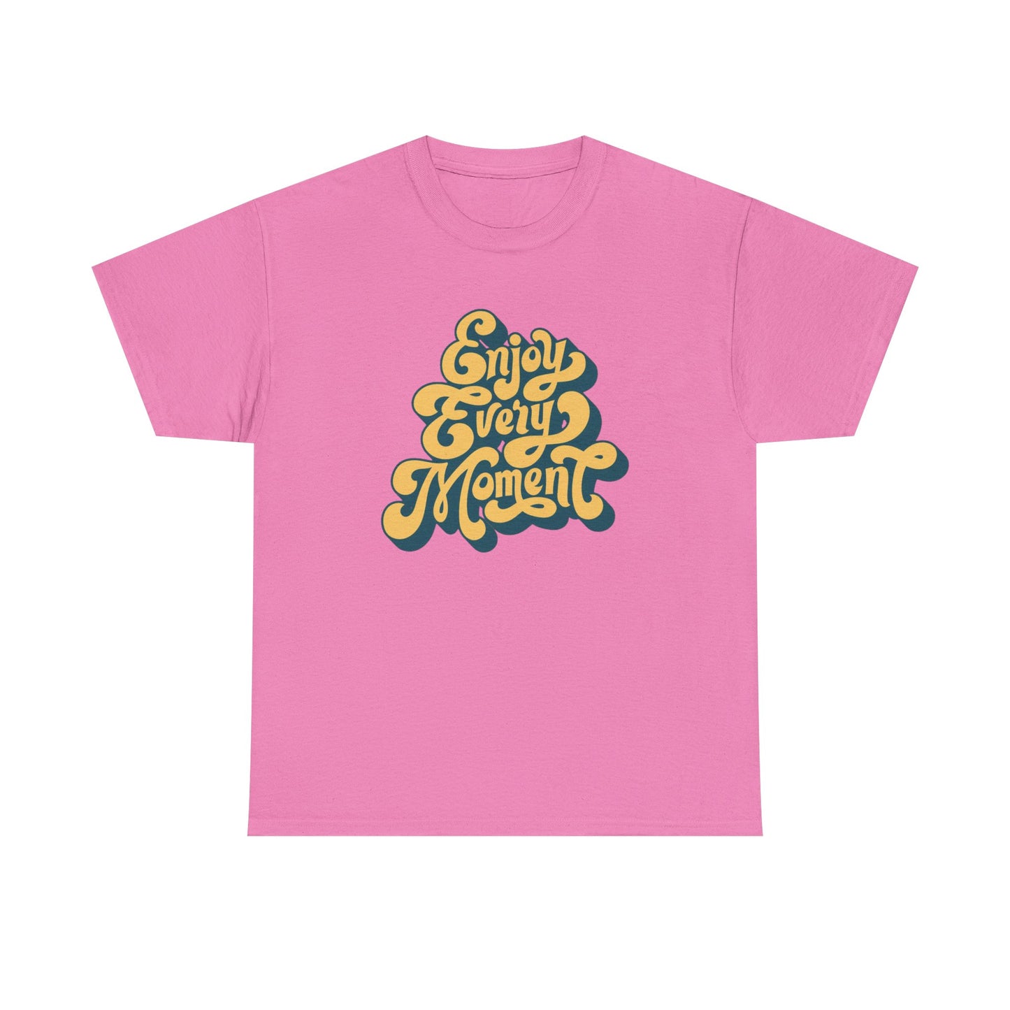 Enjoy Every Moment Graphic T Shirt Groovy Vibes Unisex Heavy Cotton Tee
