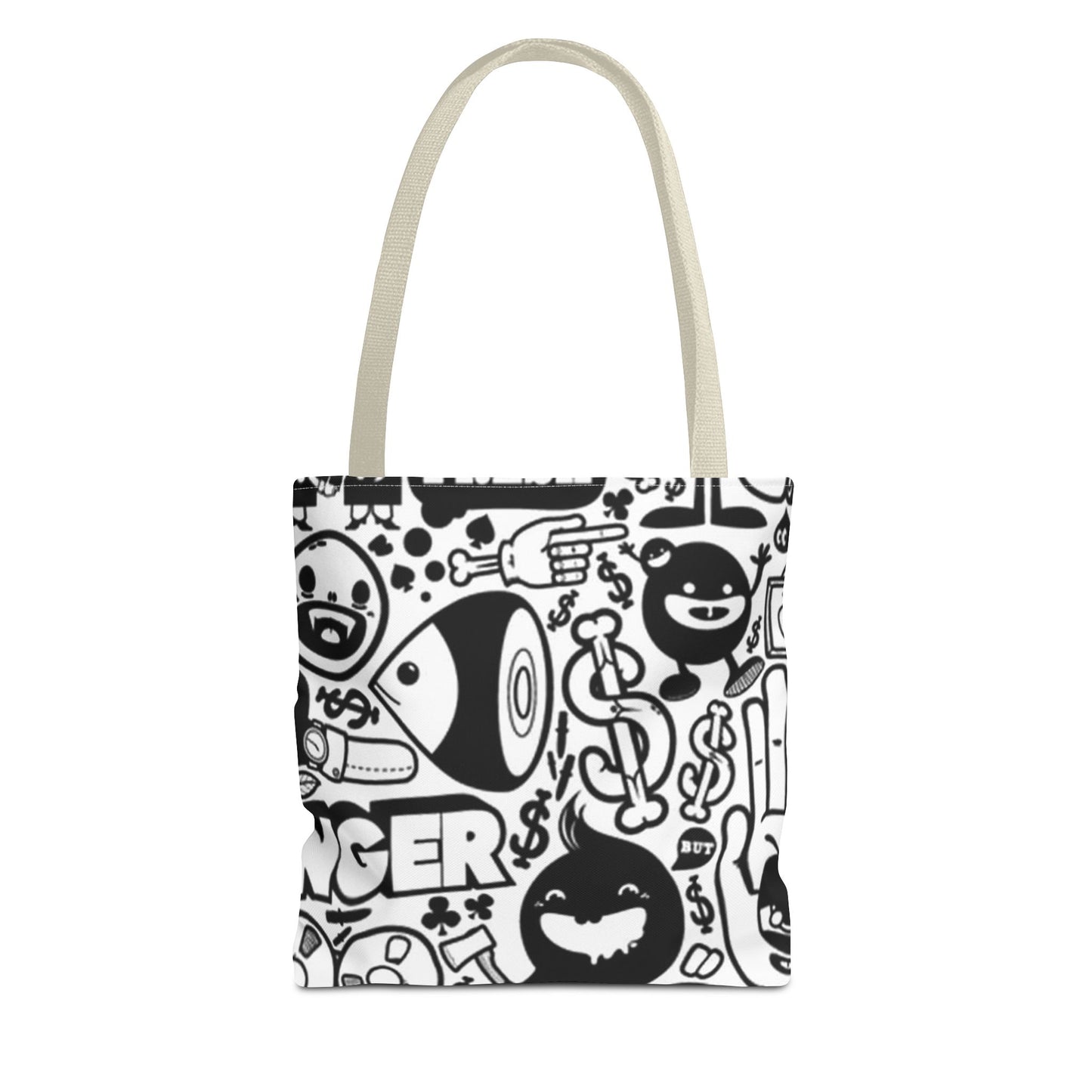Black And White Stickers All Over BRAND NEW Purse, Pocketbook,Travel Tote Bag