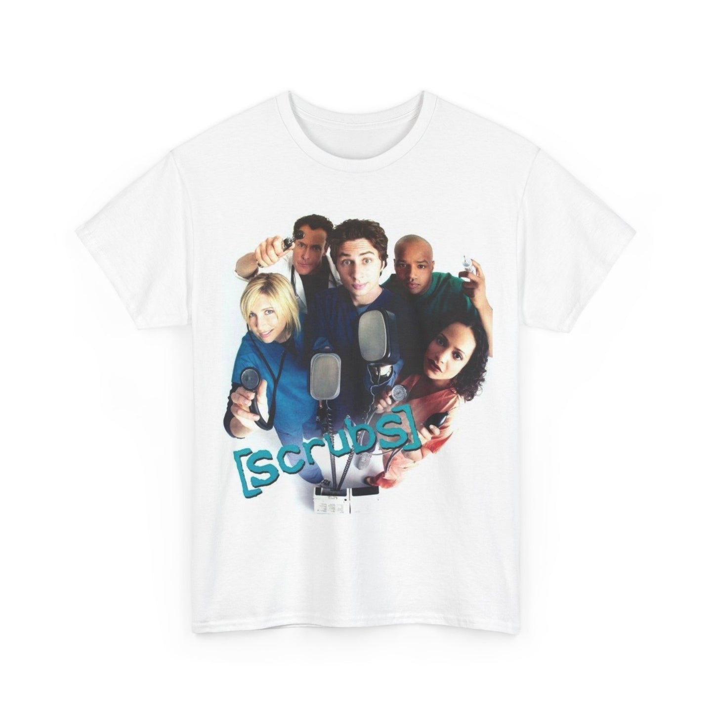 Scrubs Tshirt Retro Hospital Nurse Tv Show Funny Unisex Heavy Cotton Tee