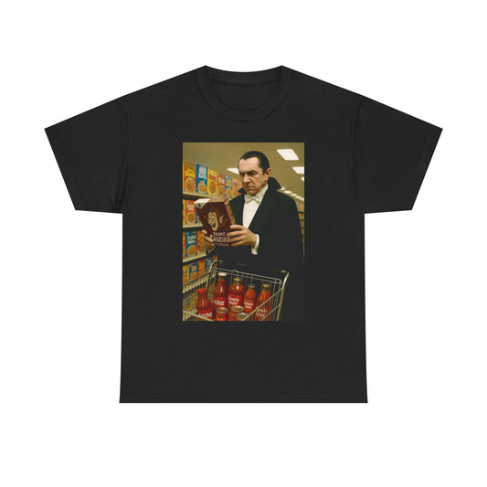 Count Chocula Funny Graphic T Shirt Vintage Cereal Unisex Heavy Cotton Tee