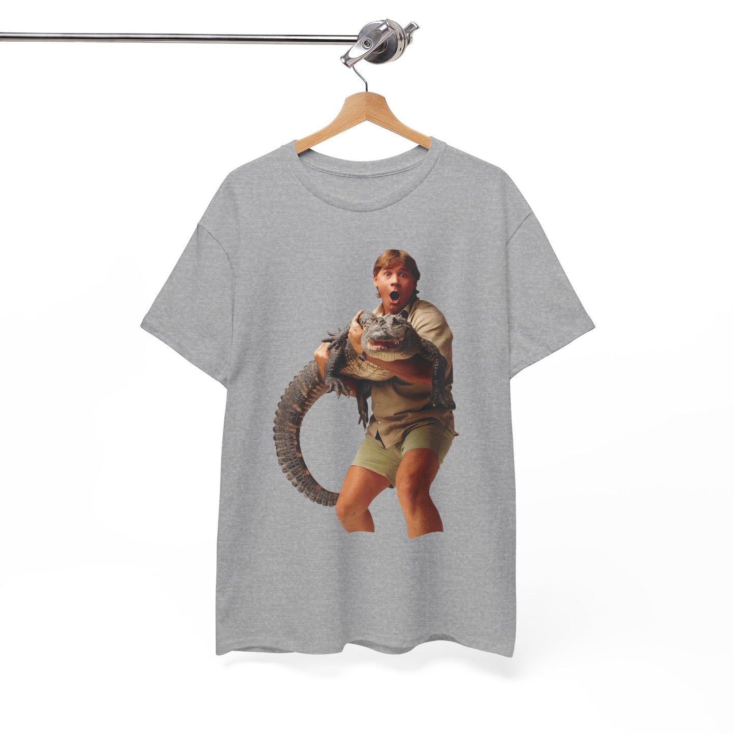 Crocodile Hunter Funny Retro 90's Graphic T Shirt Unisex Heavy Cotton Tee