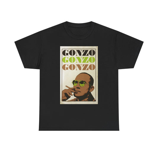 Hunter S Thompson Gonzo Graphic T Shirt Unisex Heavy Cotton Tee Gift