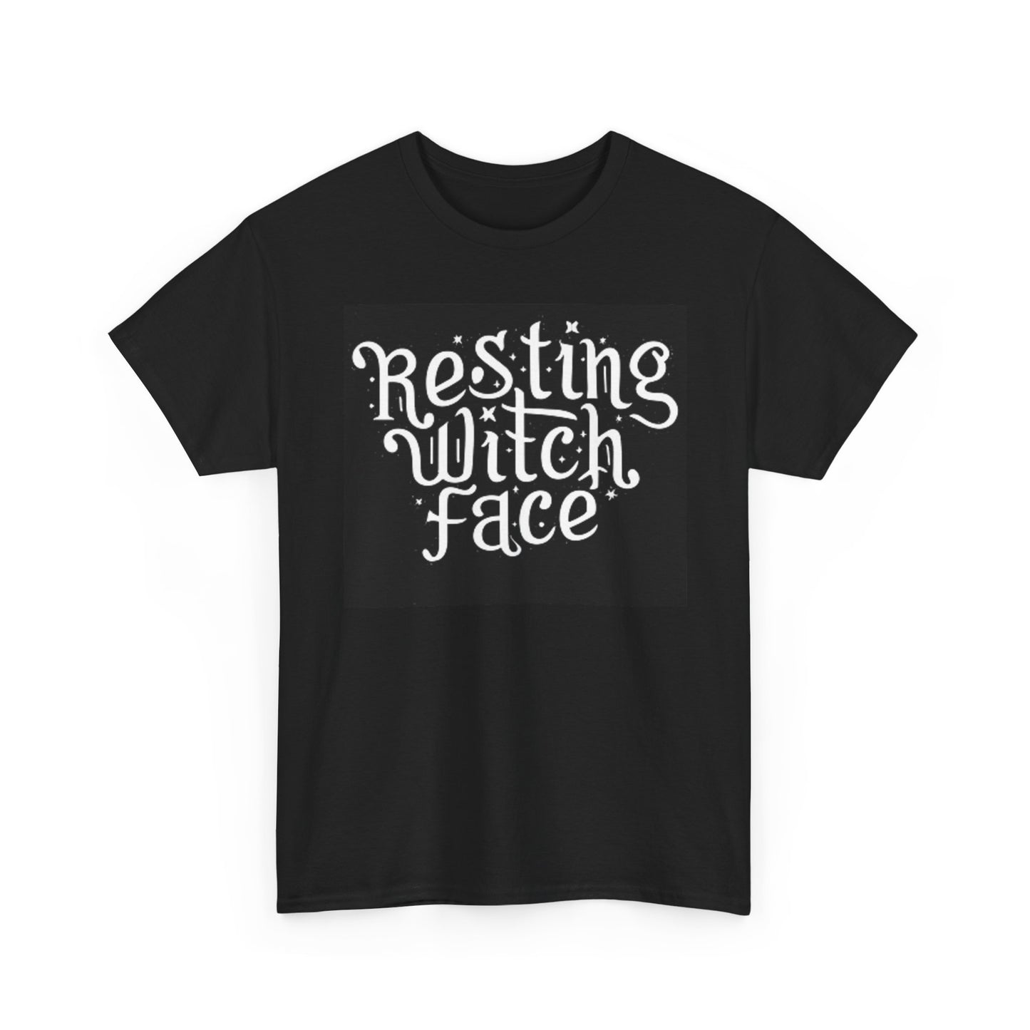 Resting Witch Face Graphic T Shirt Funny Halloween Jokes Unisex Heavy Cotton Tee
