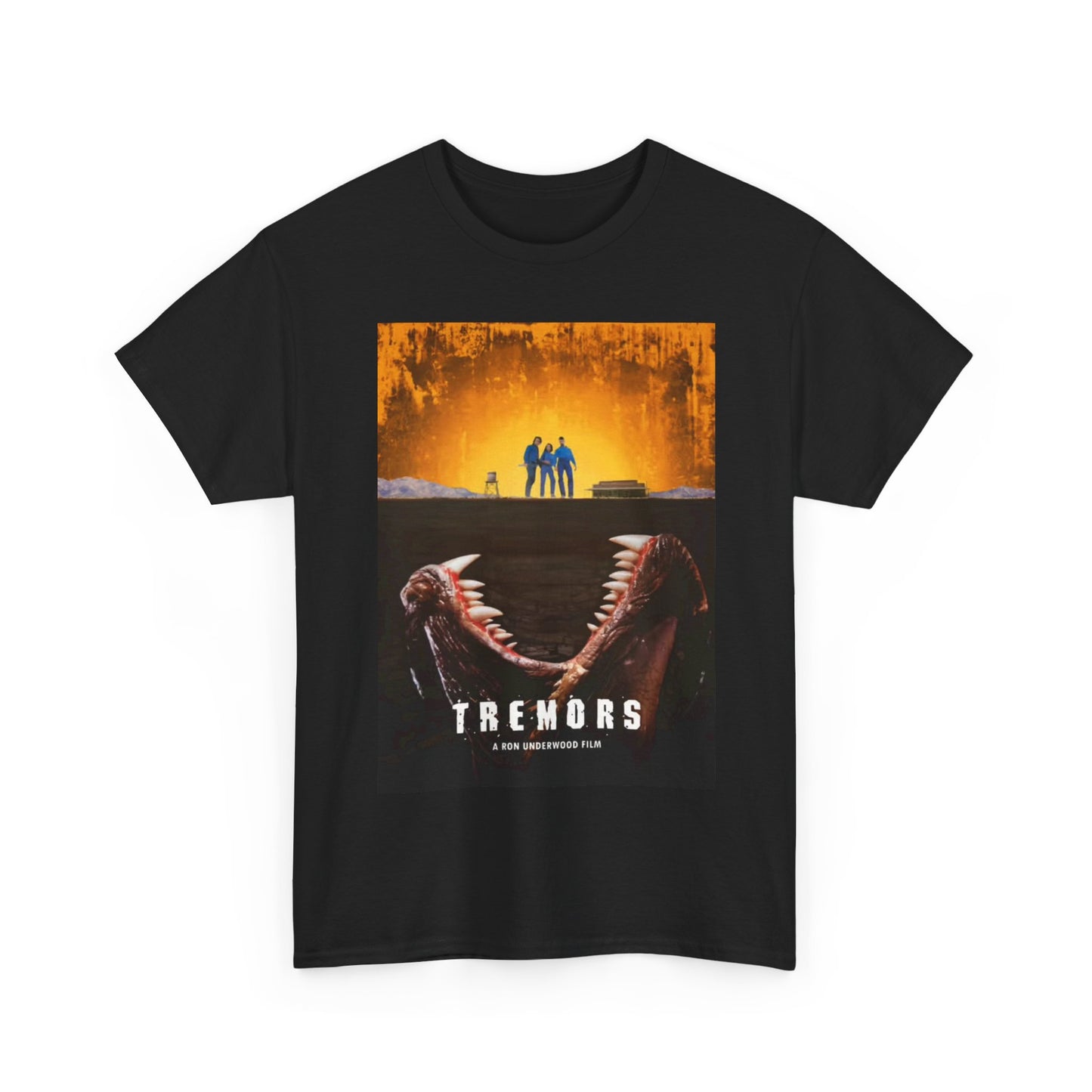 Tremors Tshirt Retro Movie Poster 90s Vintage Unisex Heavy Cotton Tee