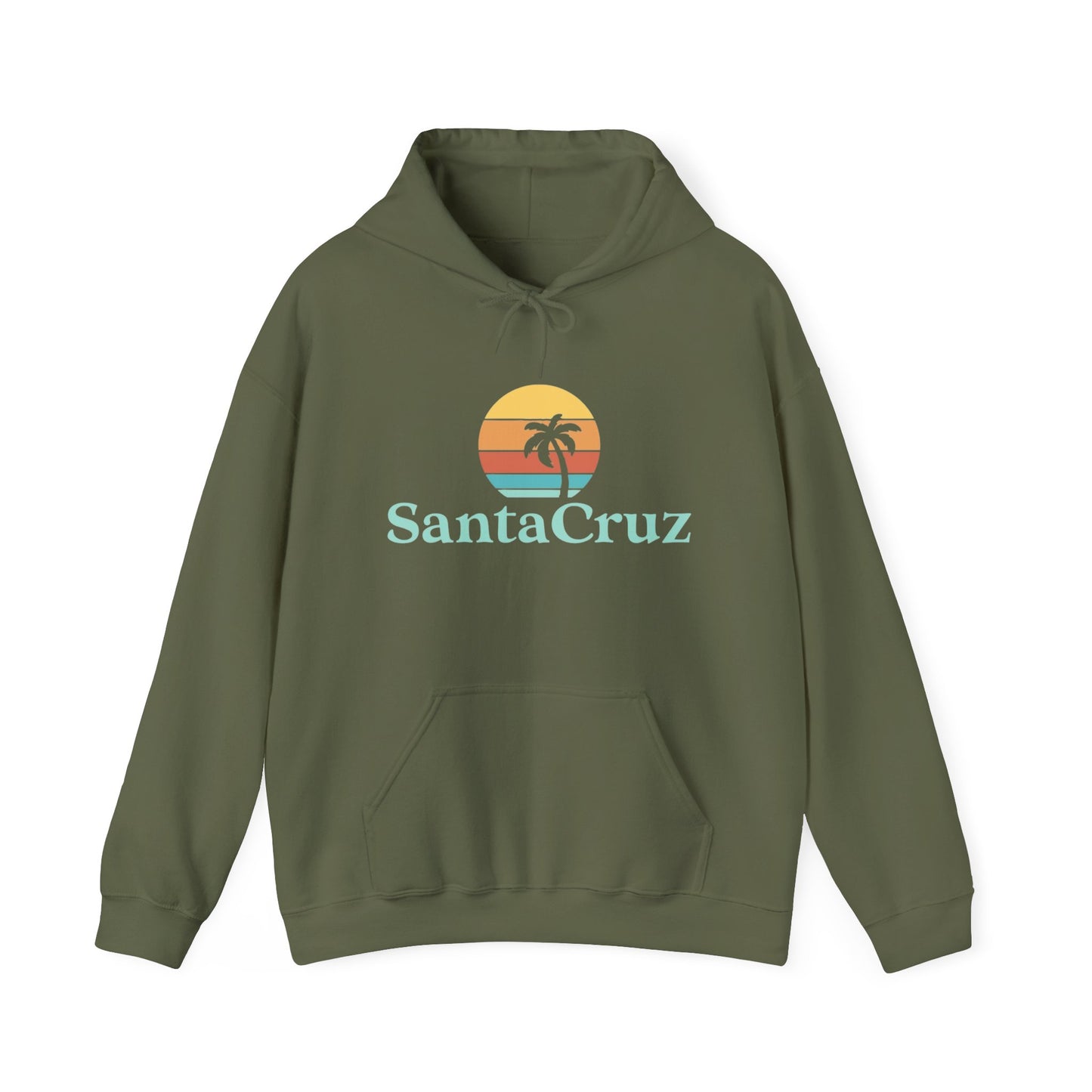 Santa Cruz California Graphic Hoodie Unisex Heavy Blend™ Hooded Sweatshirt
