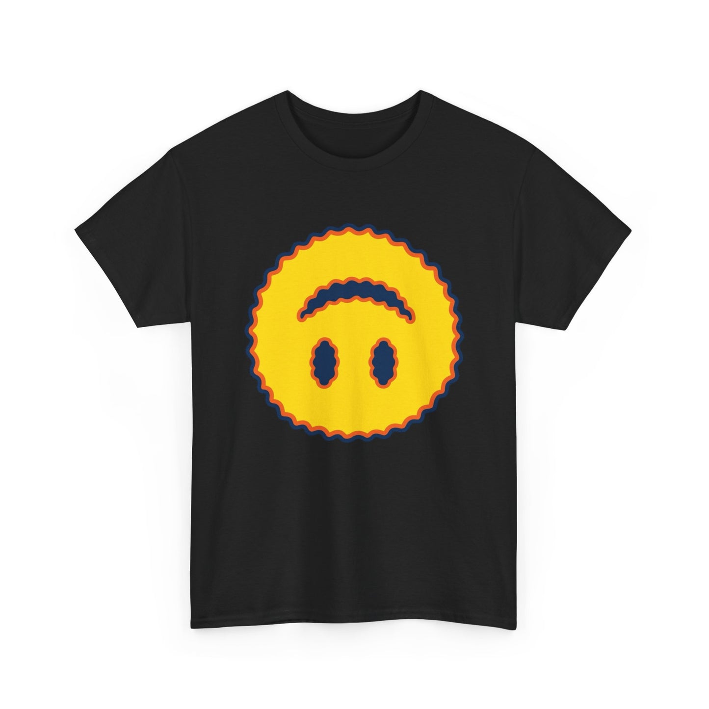 Trippy Smiley Face Groovy Graphic T Shirt Unisex Heavy Cotton Tee Gift New