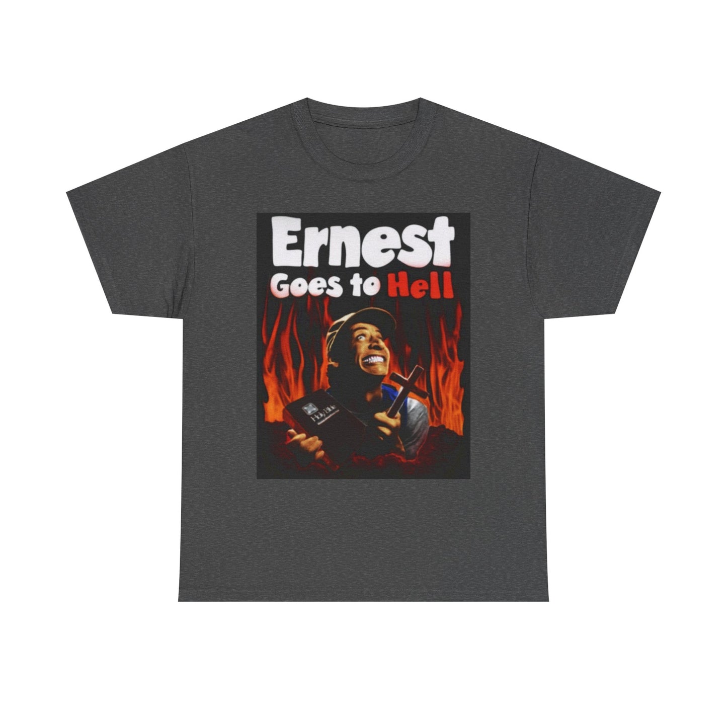Ernest Goes To Hell Graphic T Shirt Funny Vintage Poster Unisex Heavy Cotton Tee