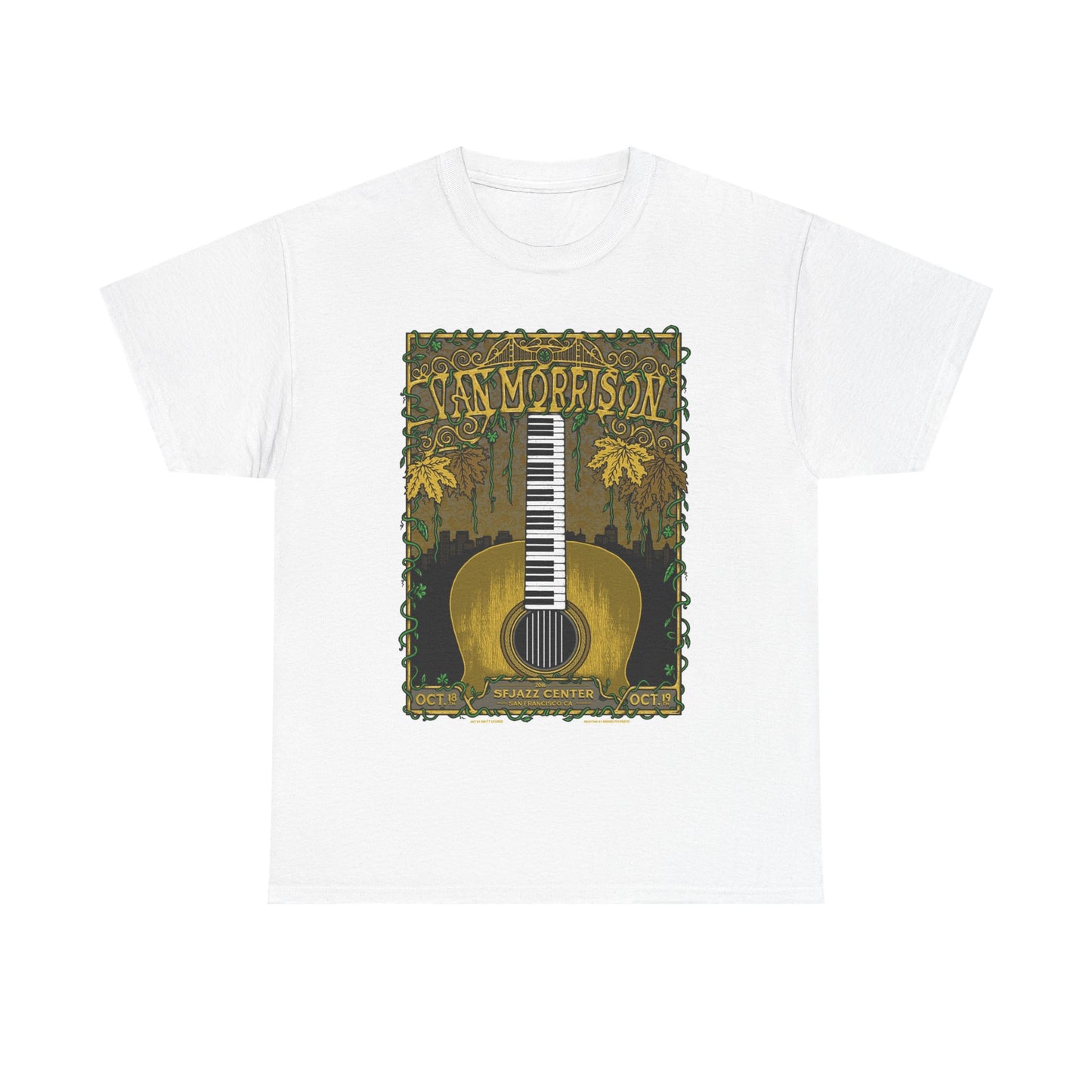 Van Morrison Tshirt Classic Rock Merch Graphic Retro Unisex Heavy Cotton Tee