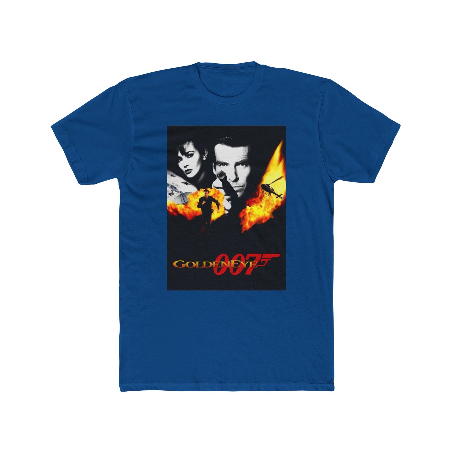 Golden eye bond 90s gamer retro gaming sailor jerrry vintage Men's Cotton Crew