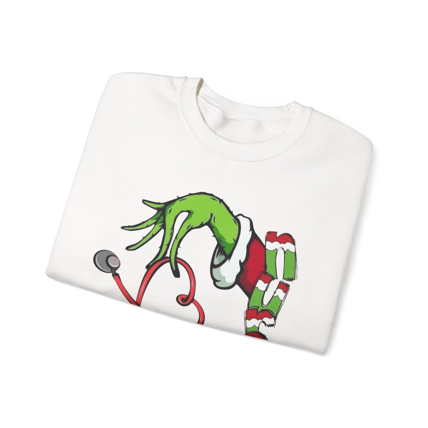The Grinch Nurse Graphic Sweater NEW Unisex Heavy Blend™ Crewneck Sweatshirt