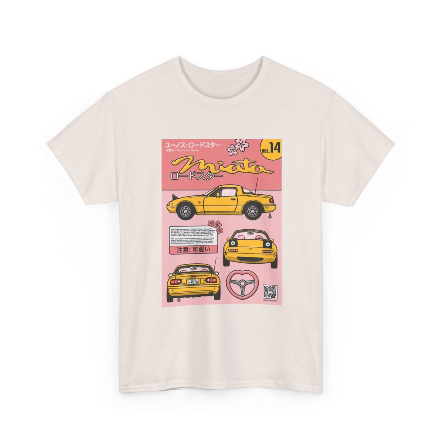 Mazda Miata Tshirt JDM Graphic Anime Cute Unisex Heavy Cotton Tee