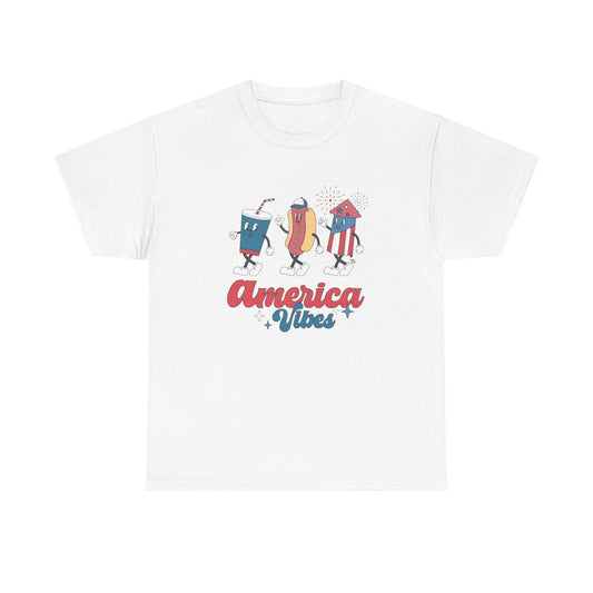America Vibes BBQ Graphic T Shirt ADULT NEW