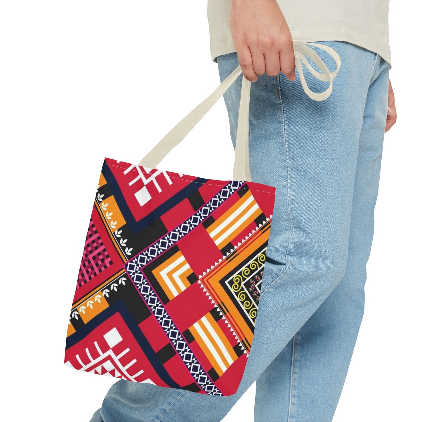 BRAND NEW WESTERN PRINT Multi Color TOTE BAG Fast Shipping (AOP) red