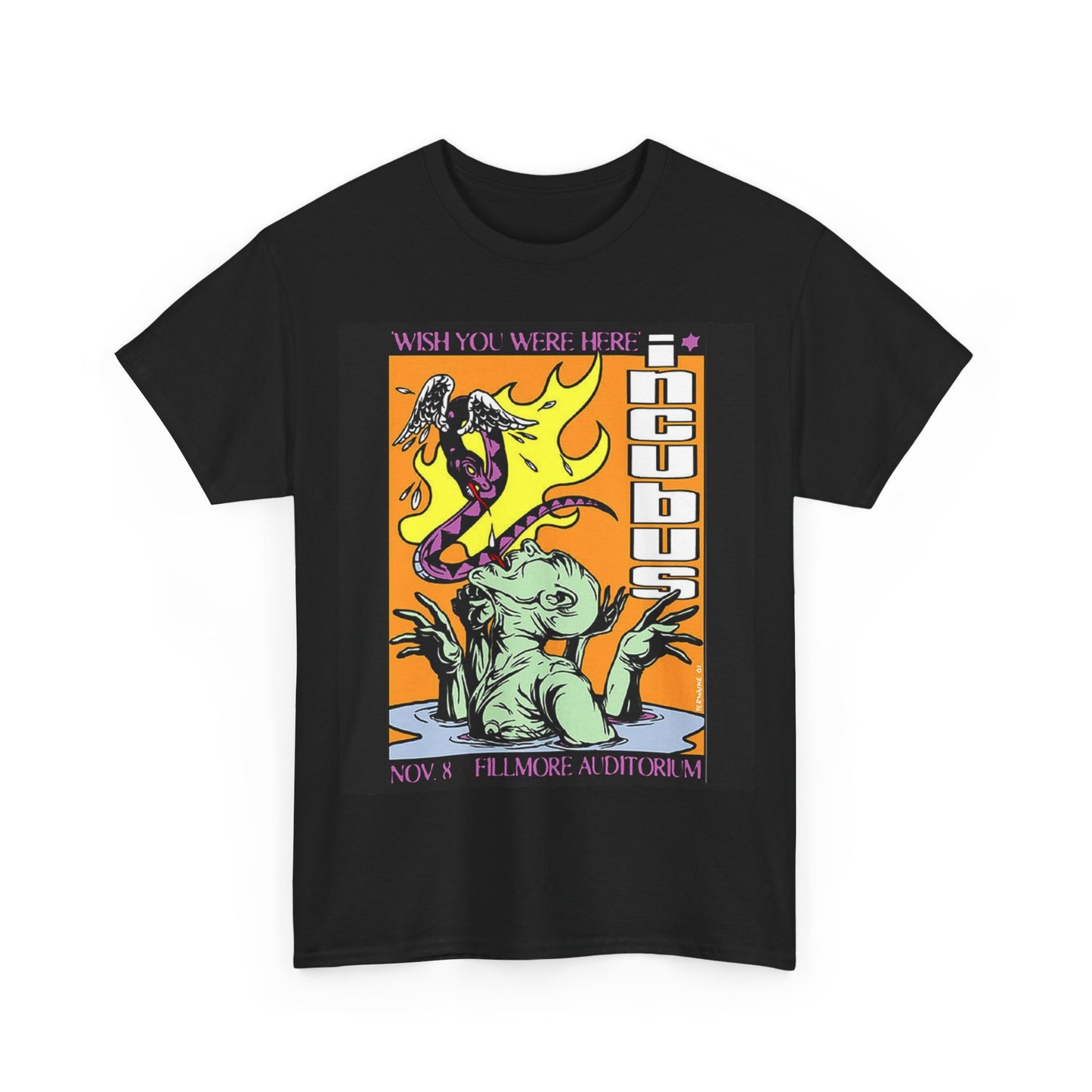Incubus T-shirt vintage retro art rock band concert Unisex Heavy Cotton Tee